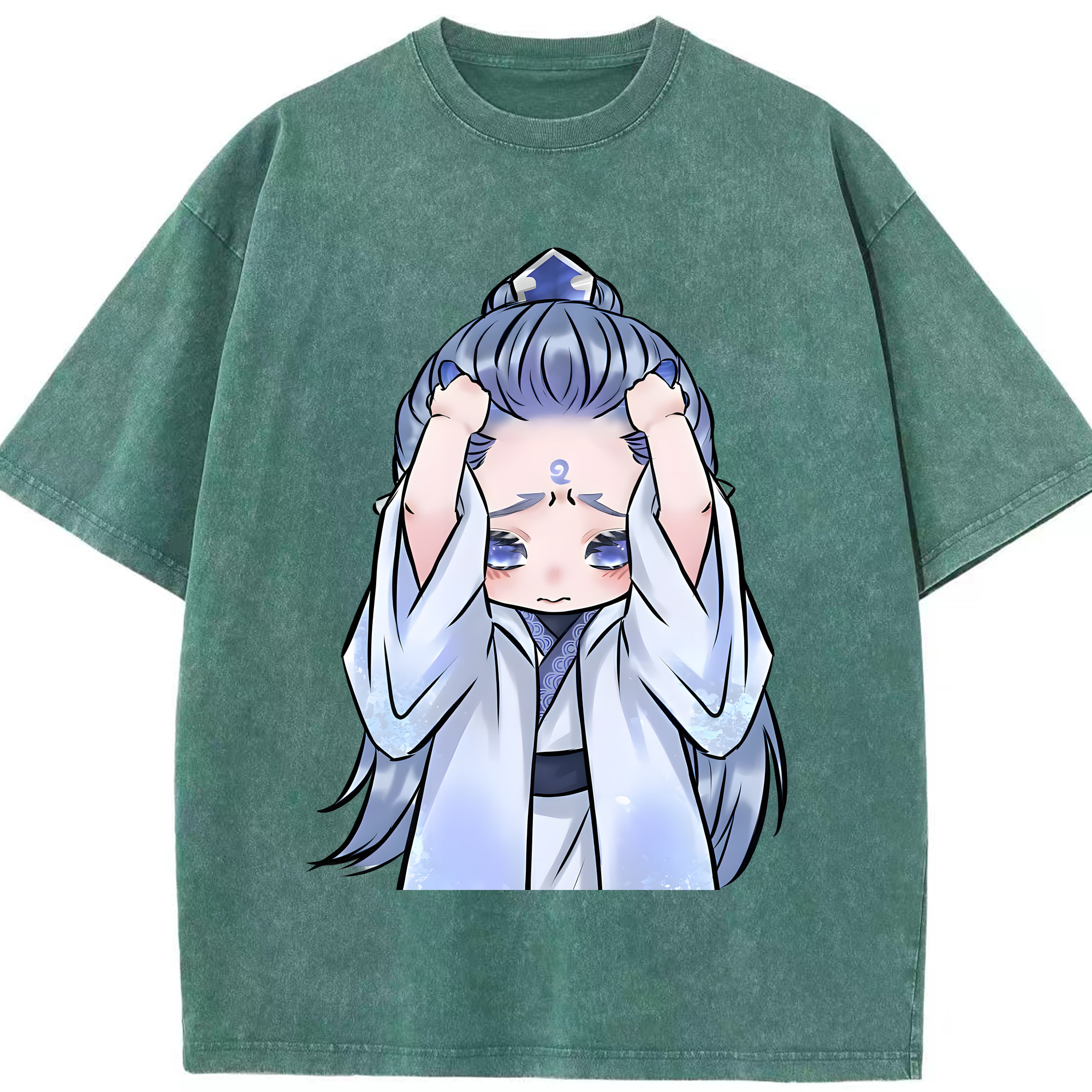 （画像用） Ne Zha 2 ナタ 魔童の大暴れ 綿100% ヴィンテージ風 半袖Tシャツ（フロントプリント）